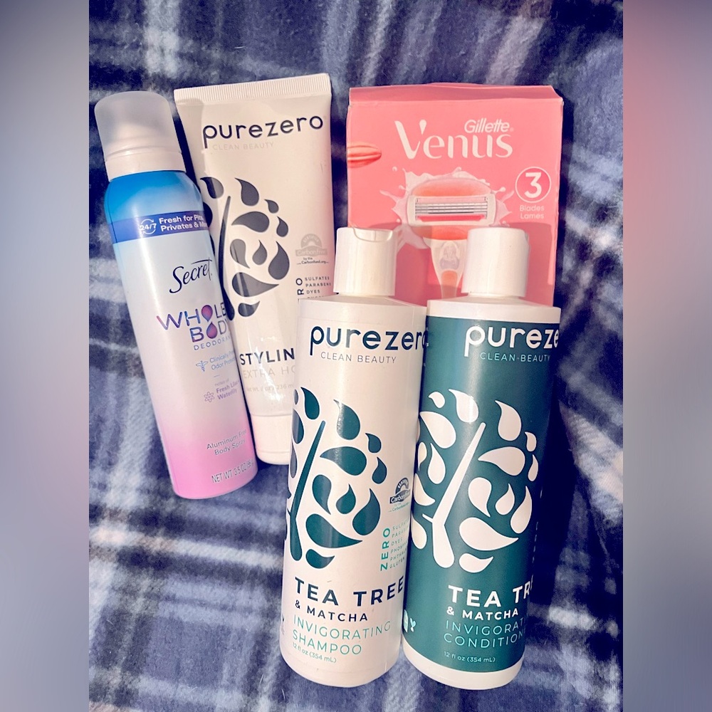 Deodorant, Shampoo, Conditioner and Razor